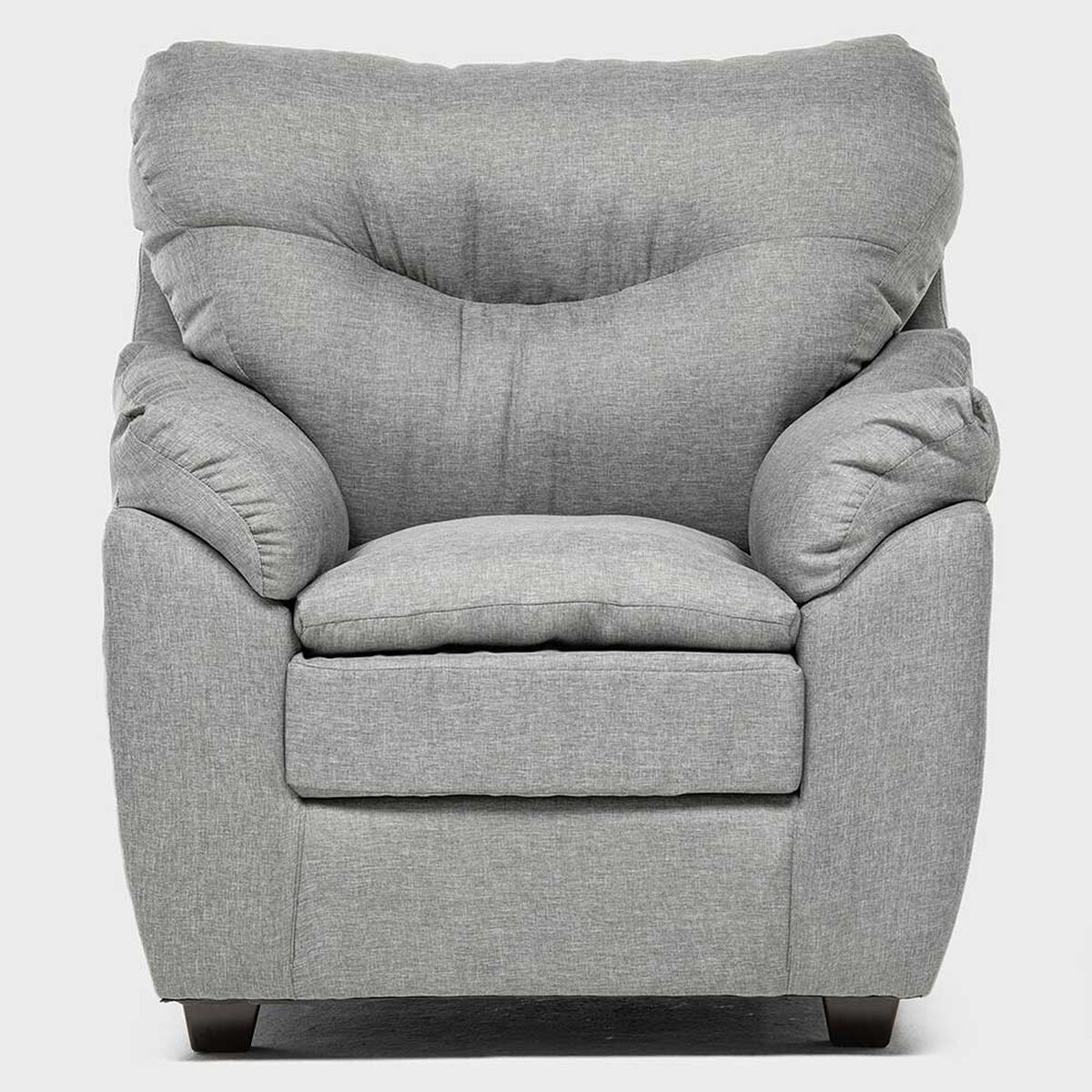 Juego de Living Almore Belén Sofá 2 Cuerpos + Dos Sillones 1 Cuerpo Gris