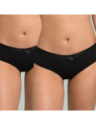 Imagen 1 del producto Pack 2 Calzones Pantaletas Mujer Intime NEGRO, BLANCO, Lavanda, Azul