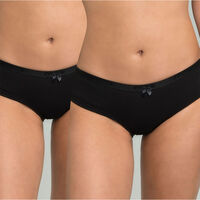 Pack 2 Calzones Pantaletas Mujer Intime NEGRO, BLANCO, Lavanda, Azul