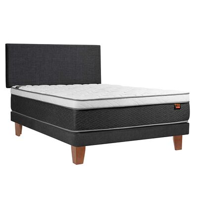 Cama Europea Celta 2 Plazas Everest + Respaldo Everest
