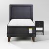 Cama Europea Drimkip 1,5 Plazas Hibrido Premium + Respaldo + Velador