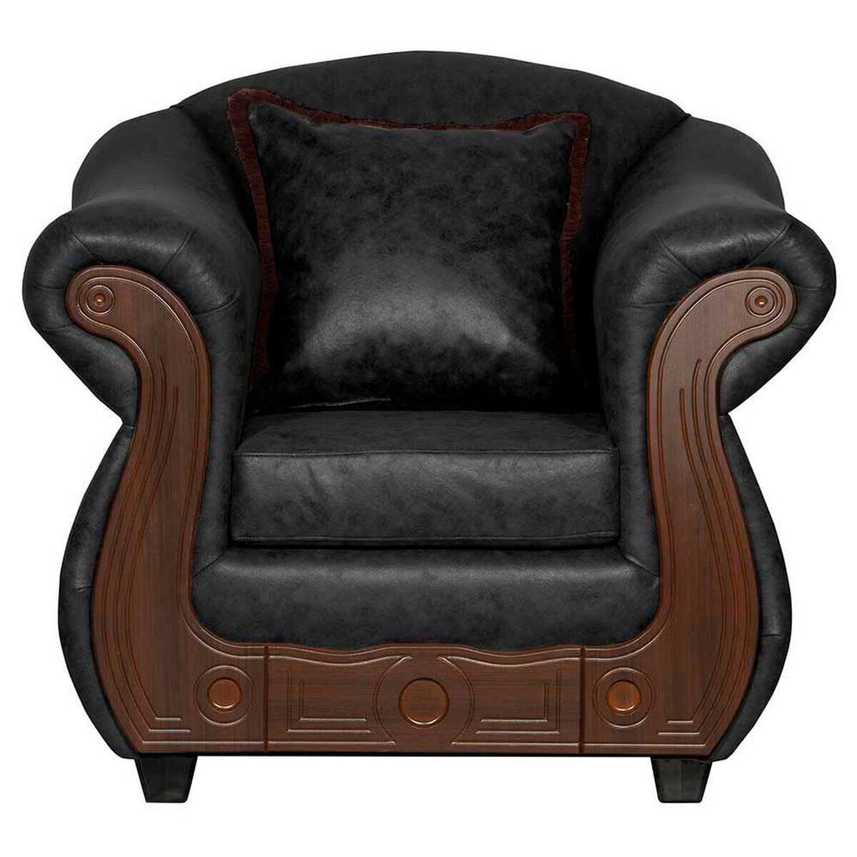 Juego de Living Black Factory Estambul 4 Cuerpos Negro