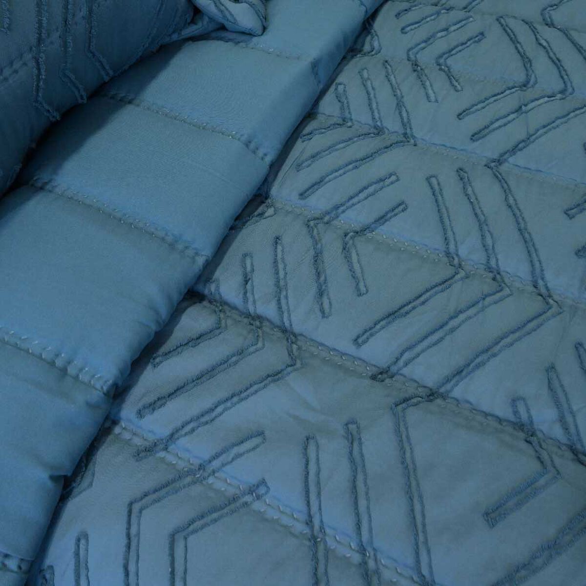 Plum&oacute;n Doral Super King Touch Nebula Liso Azul