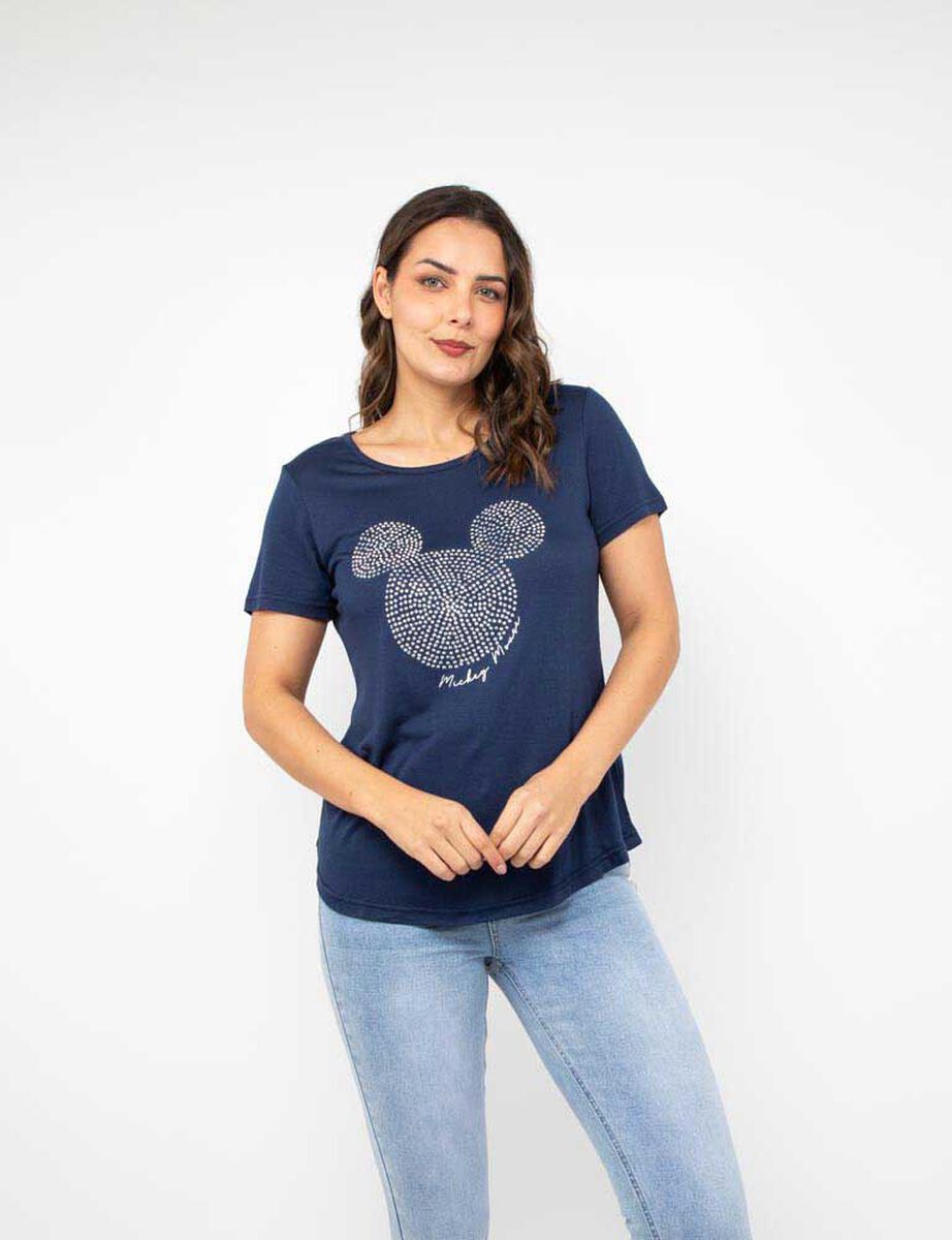 Polera Dibujos Animados Manga Corta Mujer Zibel