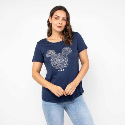 Polera Dibujos Animados Manga Corta Mujer Zibel