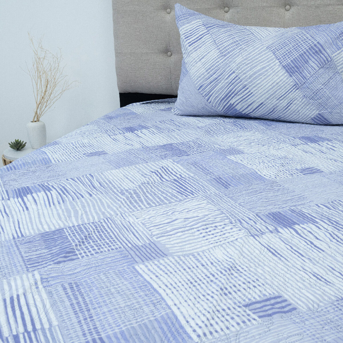 Quilt Doral Hotpress Estampado 1,5 Plazas Tramado