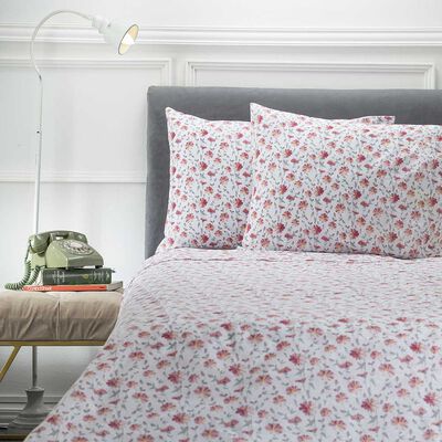 Juego de Sábanas Estampadas Casa Linda 132 Hilos 2 Plazas Fiorela