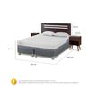 Cama Americana CIC Base Dividida 2 Plazas Excellence Plus + Respaldo + 2 Veladores Munich