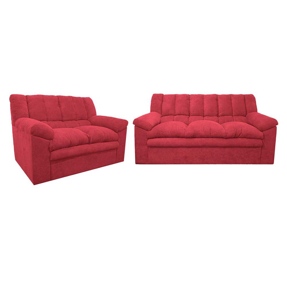 Juego de Living Deco Class Buenos Aires Sofá 3 Cuerpos + Sofá 2 Cuerpos  Burdeo
