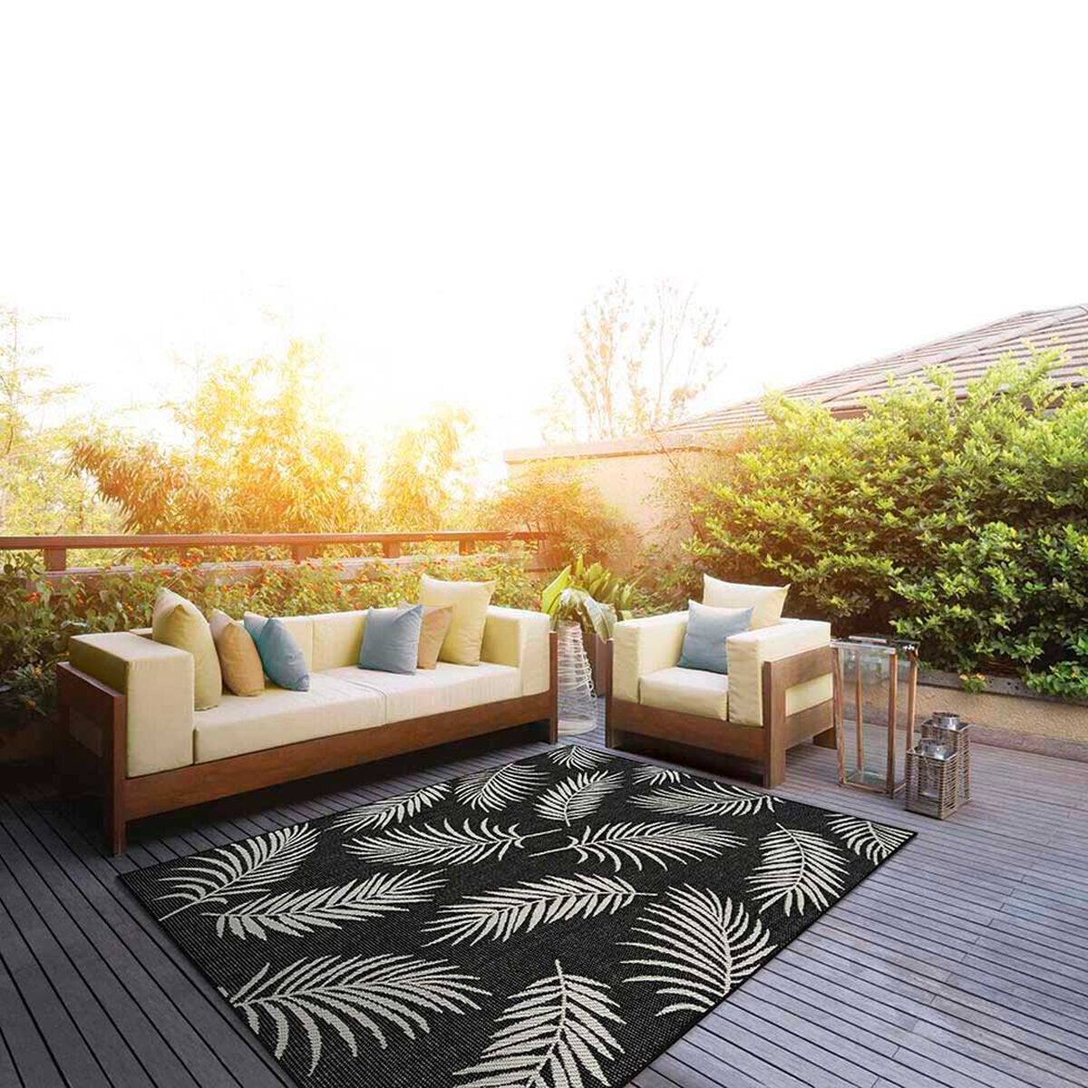 Alfombra Idetex Sisal Ibiza 160 x 230 cm Negro
