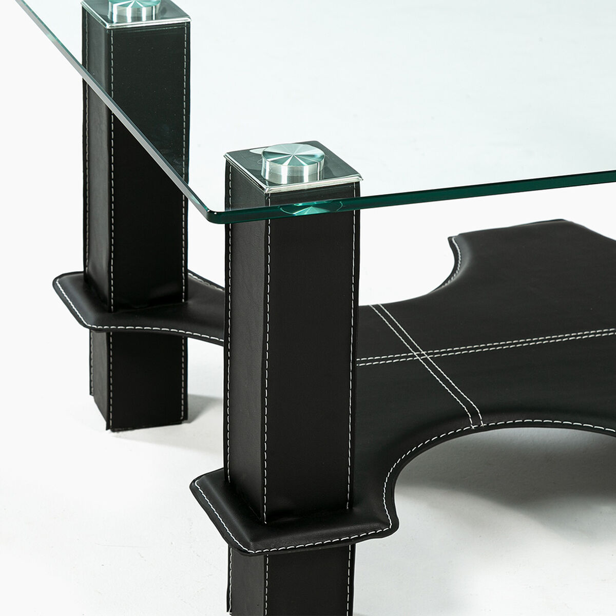 Mesa de Centro Spazzio Tribecca + 6 Pouf
