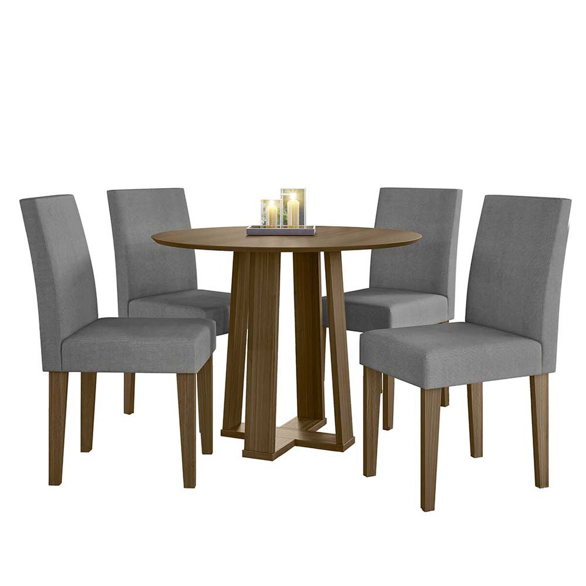 Juego de Comedor Jdo & Design Karina 4 Sillas Gris