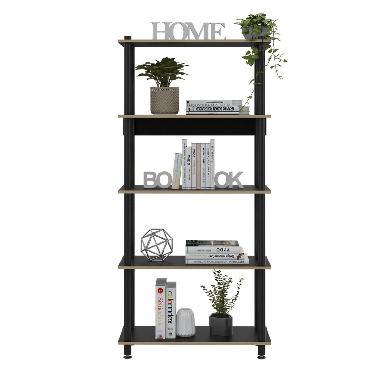 Biblioteca TuHome Cubik 1 Wengue/Duna
