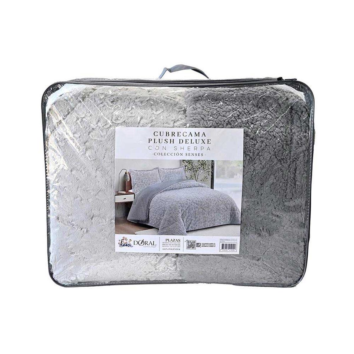 Cubrecama Doral King Gris Senses