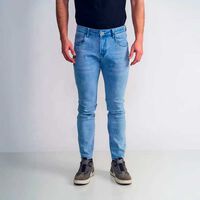 Jeans Basico Skinny Tiro Medio Lagoon Hombre Ellus Bleach