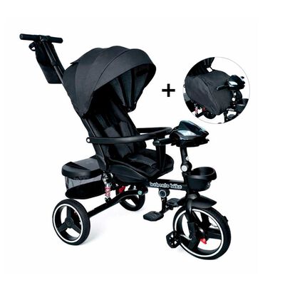 Triciclo Coche Cuna Trike Plus 360 Bth RS-4090 Negro Bebeglo