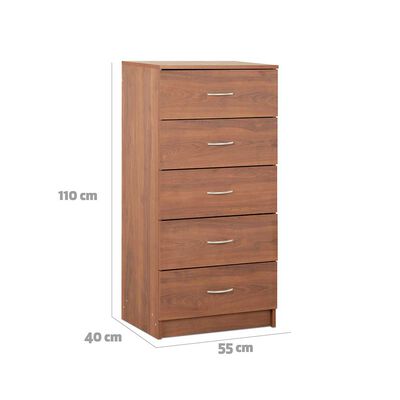 Imagen 2 del producto Cómoda Stanford 5 Cajones Cerezo