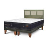 Cama Europea CIC Base Dividida 2 Plazas Grand Premium + Respaldo Torino Olivo