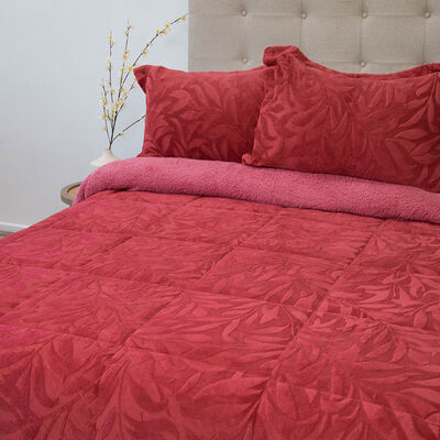 Imagen 1 del producto Cubrecama Doral 2 Plazas Guinda Outboss Sherpa