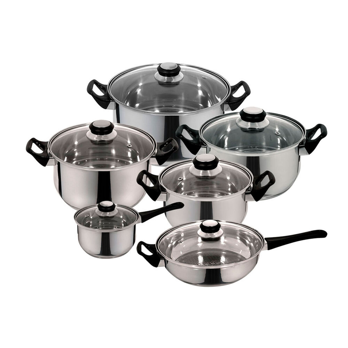 Batería de Cocina Acero Inoxidable Magefesa 12 Piezas