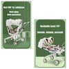Coche Doble con Mesita de Comer Reclinable Blanco LuBabycas