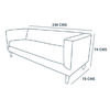 Sof&aacute; Tela Velvet Latam Home Brescia 3 Cuerpos