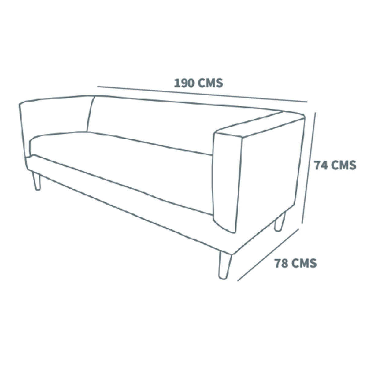 Sof&aacute; Tela Velvet Latam Home Brescia 3 Cuerpos
