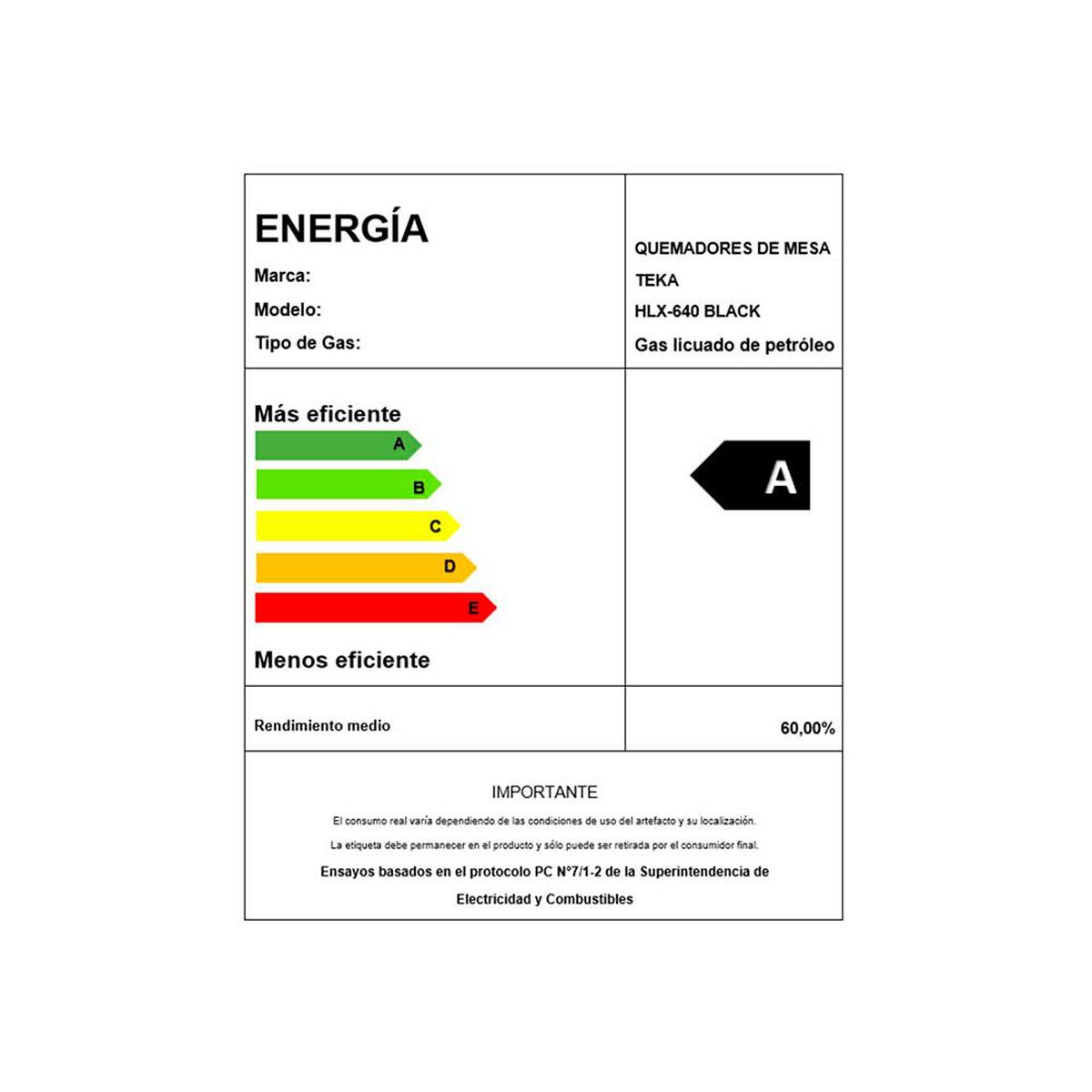 Encimera a Gas Teka HLX 640 Black 4 Quemdares