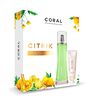 Set Perfume Coral Mujer EDT Citric 100ml + Crema Manos 50ml