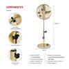 Ventilador de Pedestal Thomas TH-16DP Gold