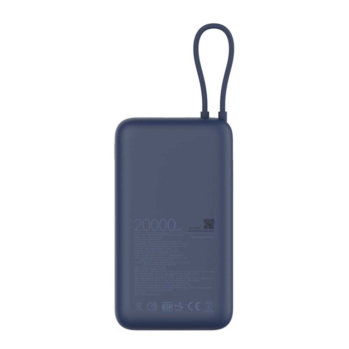 Batería Externa Portátil Xiaomi 20000mAh Blue GL Integrated Cable