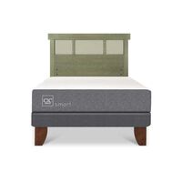 Cama Europea CIC 1 Plaza Smart + Respaldo Dublin Olivo