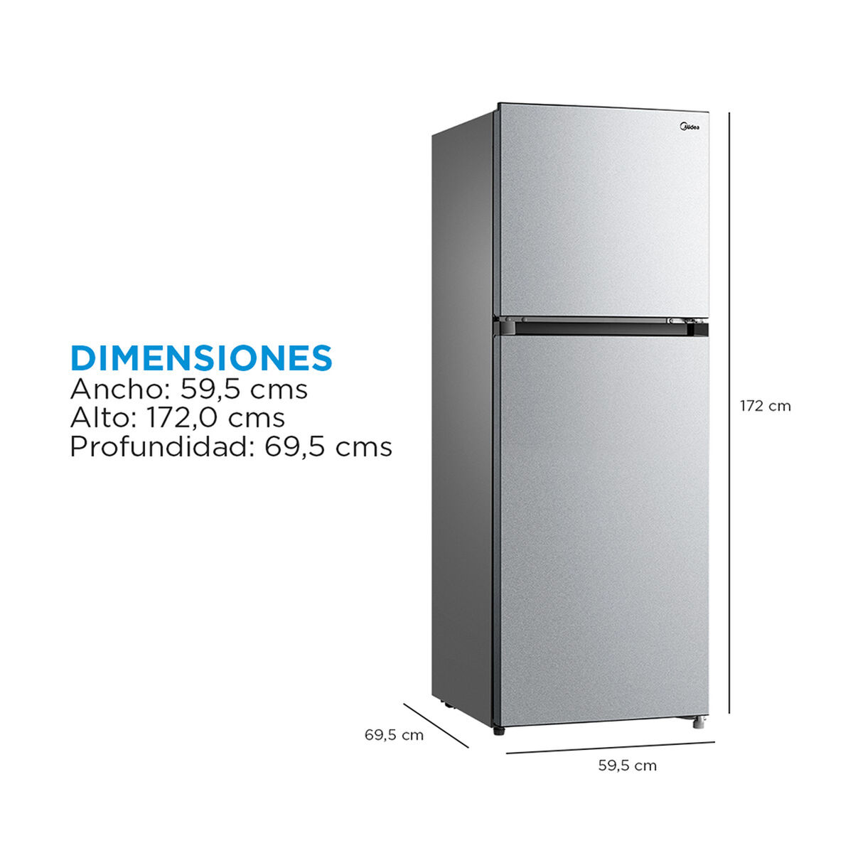 Refrigerador No Frost Midea MDRT489MTE50 338 lts.