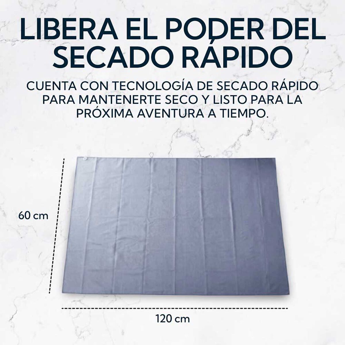 Pack 2 Toallas Microfibra Terry Gris Pro Outdoor