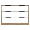 Cómoda TuHome Kaia 4 Cajones Miel y Blanco