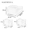 Juego de Living Elegant Detail Marsella Sof&aacute; 3 Cuerpos + Dos Sillones 1 Cuerpo Caf&eacute;