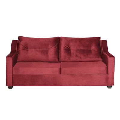 Imagen 2 del producto Juego de Living Diseño A&M Home Aries Sofá 3 Cuerpos + 2 Pouf 1 Cuerpo  Burdeo