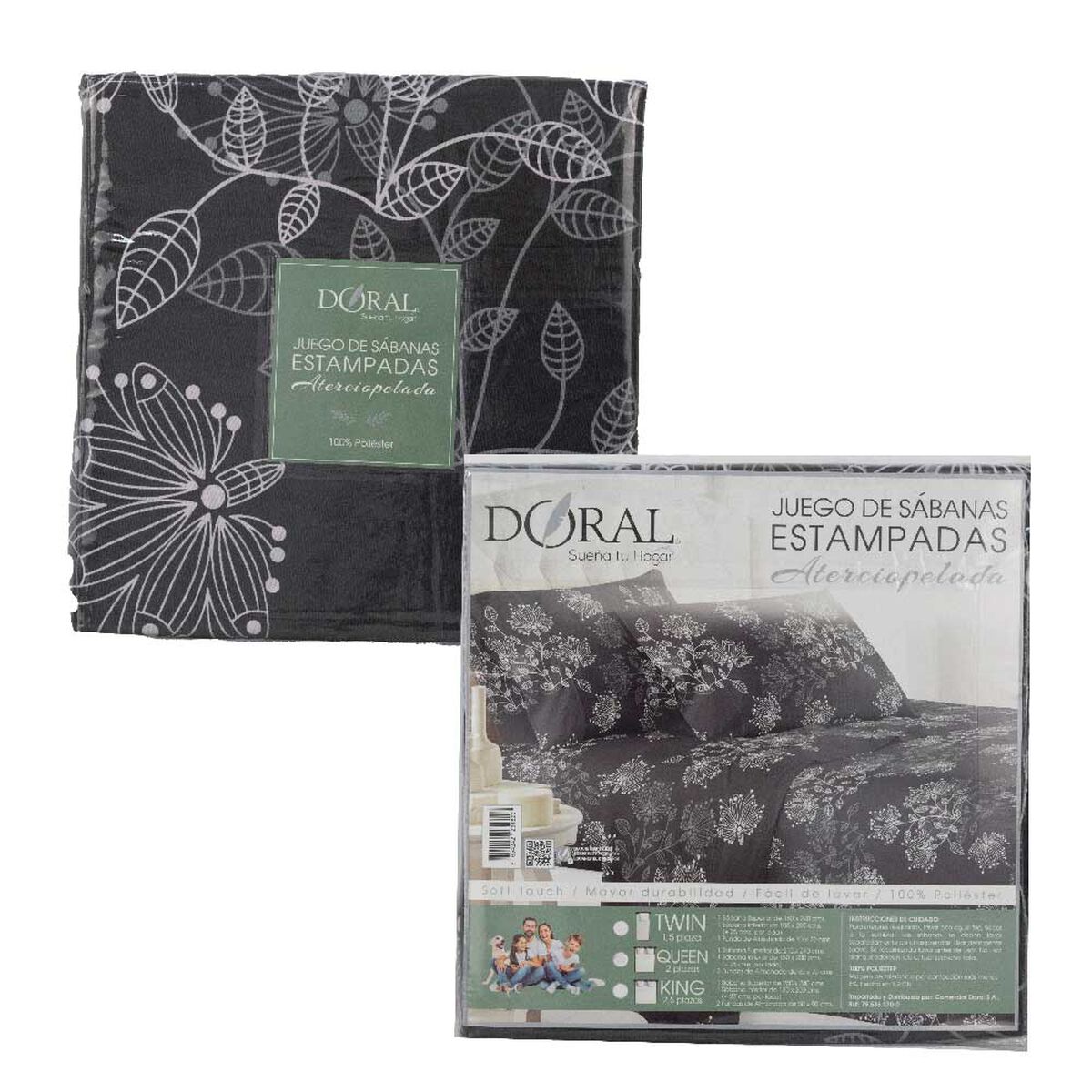 Juego de S&aacute;banas Doral 2 Plazas Piel Durazno D15