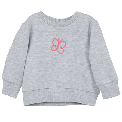 Imagen 1 del producto Polerón Beba Chess Baby Gris Mel, Rosado