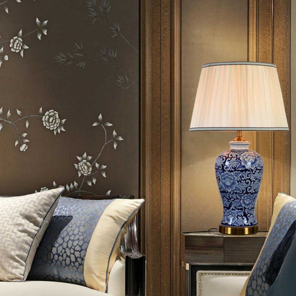 Lámpara de Mesa Ankara Estilo Oriental Azul