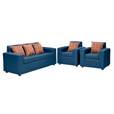 Imagen 2 del producto Rack Almore Paris Freijo y Azul Hasta 55"" + Juego de Living 3-1-1