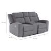 Sofá Reclinable Eléctrico Daniels KM807LPWGR 2 Cuerpos Gris