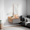 Mueble Recibidor Tuhome Flotante Viena Duna y Plomo 