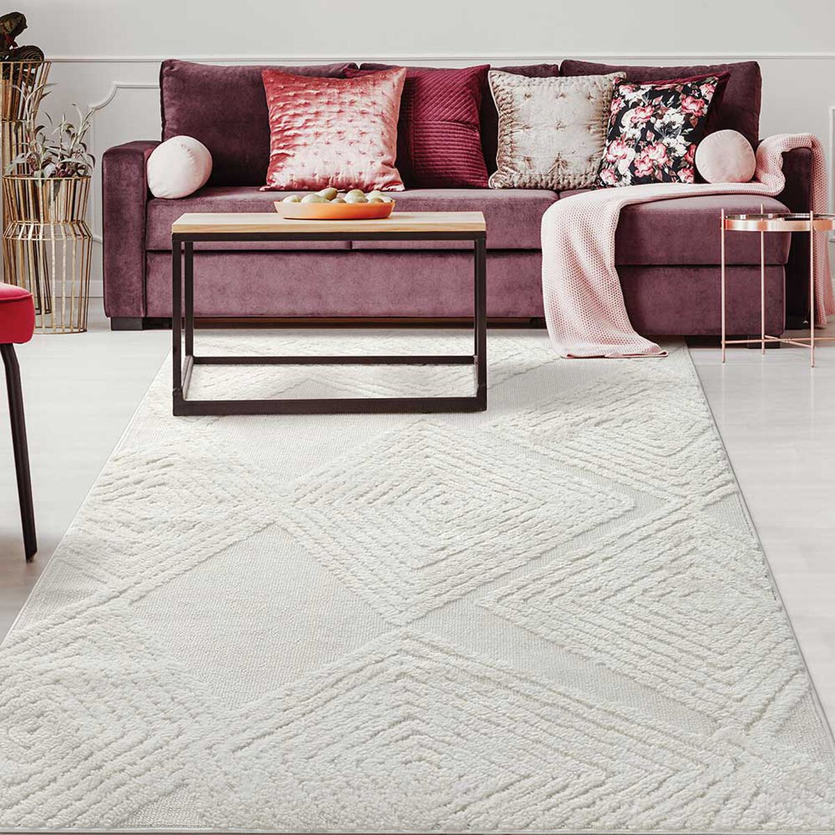 Alfombra Modalfo Palafito Blanca 160 x 230 cm