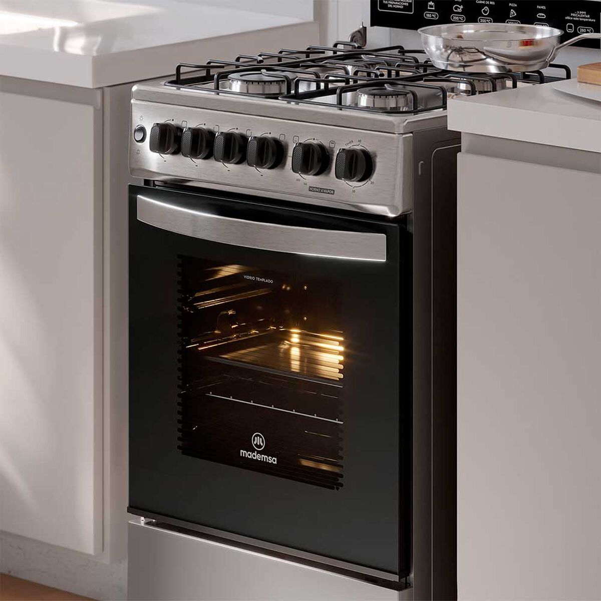 Cocina a Gas Mademsa FM4FSC 4 platos Inox