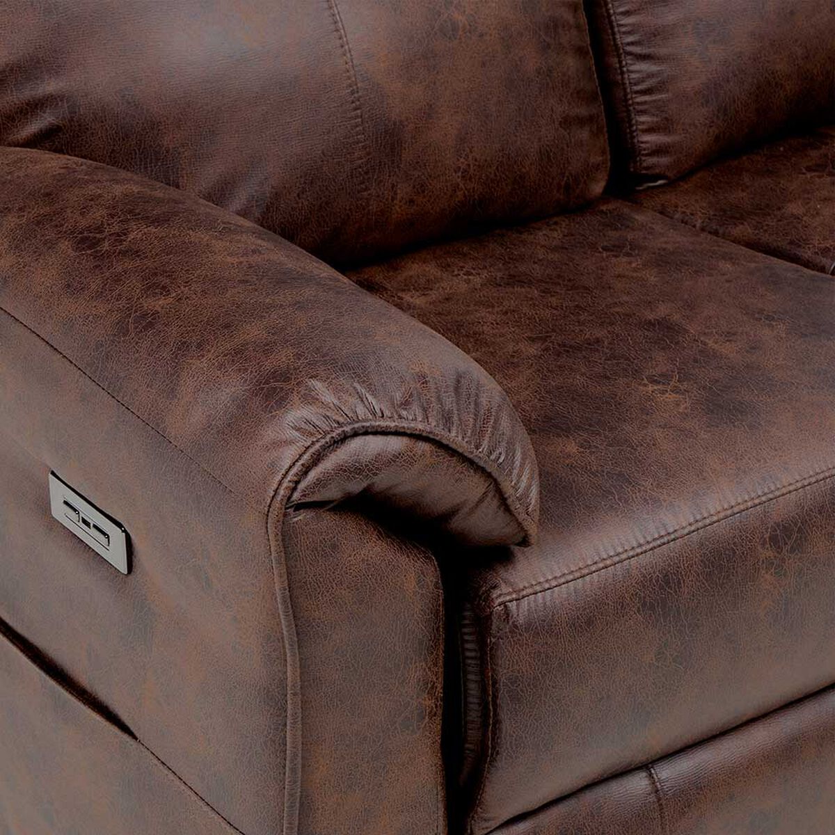 Sof&aacute; Reclinable Rosen Tolosa 2 Cuerpos Marr&oacute;n