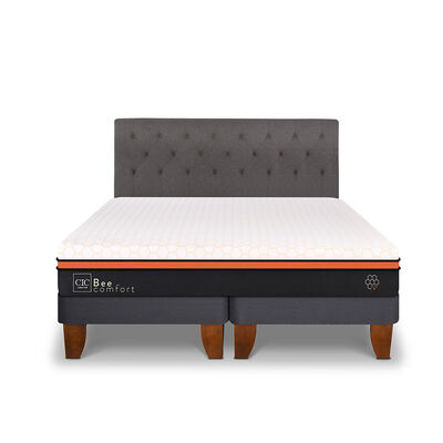 Imagen 1 del producto Cama Europea CIC Base Dividida King Bee Comfort + Respaldo