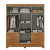 Closet Di Poretti Design Paris 6 Cajones 6 Puertas Caf&eacute; Claro