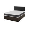 Cama Europea CIC Iron Smart 2 Plazas Ortopedic + Respaldo Black Tapizado + Fald&oacute;n