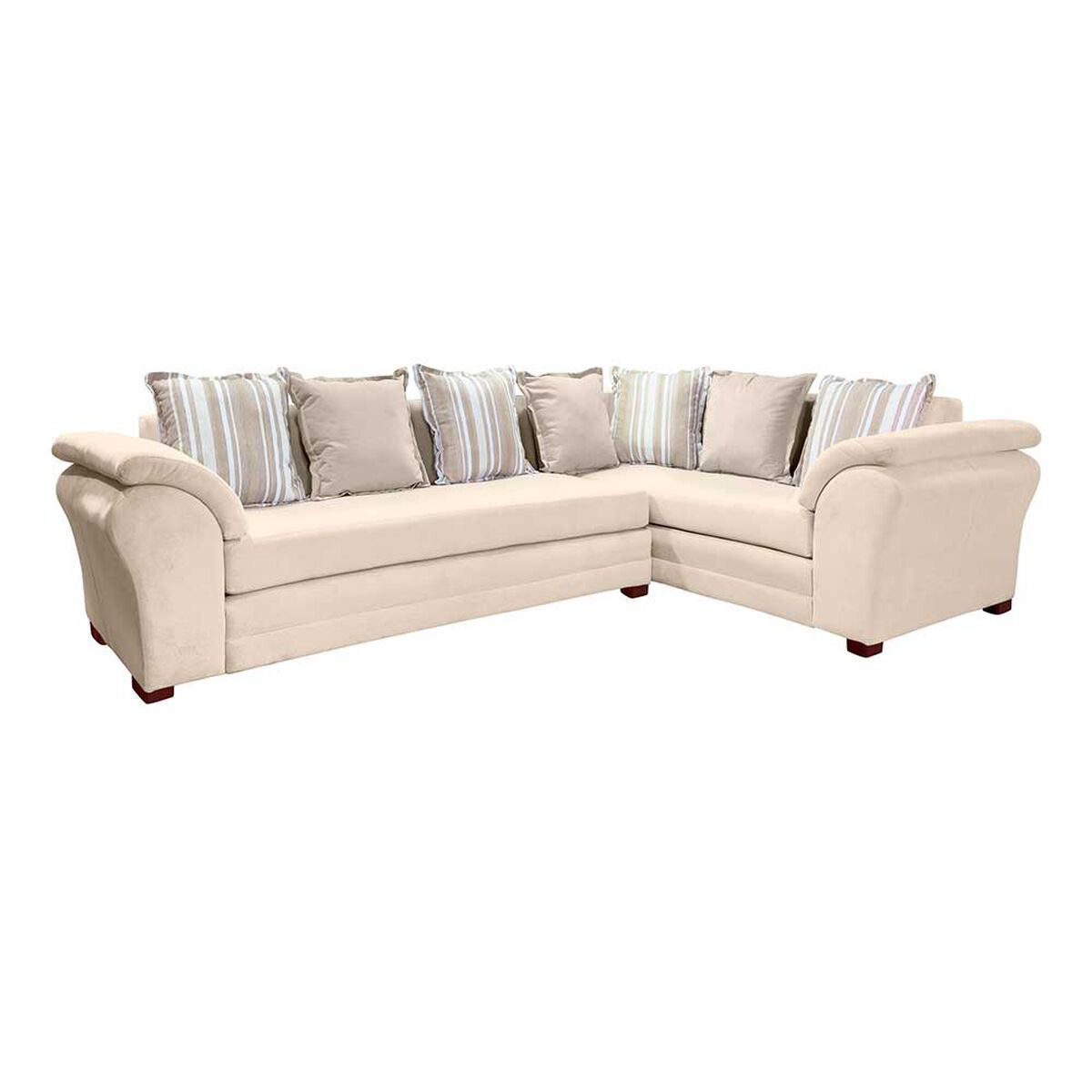 Sof&aacute; Seccional Derecho Living Factory Capri 5 Cuerpos Beige